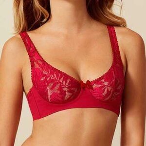 Agent Provocateur Audrey Lace Bra in Red, 34E